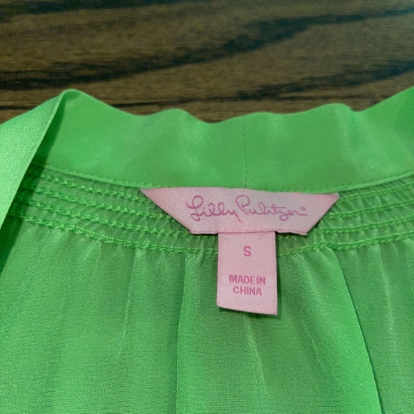 Lilly Pulitzer Dahlia Silk Tie Front Tank Top - Picture 4 of 6